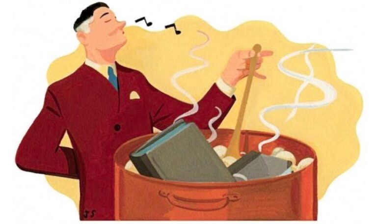 A person lost in music